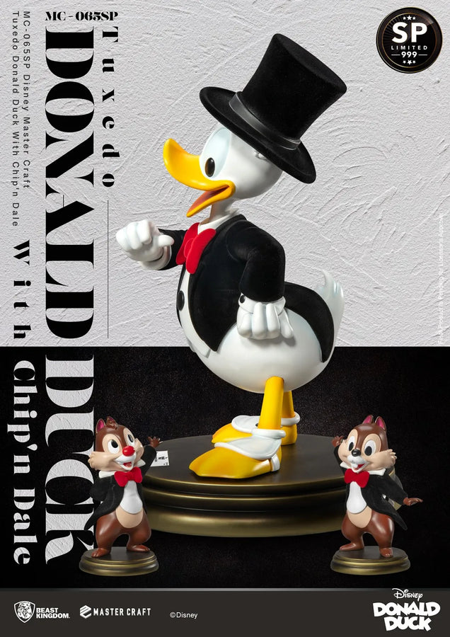 Tuxedo Donald Duck with Chip ’n Dale - LIMITED EDITION: 999 – Beast Kingdom – ActionFigure Brasil