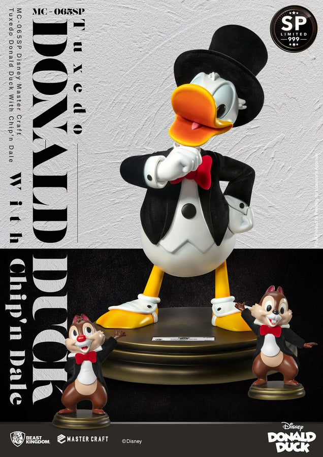 Tuxedo Donald Duck with Chip ’n Dale - LIMITED EDITION: 999 – Beast Kingdom – ActionFigure Brasil