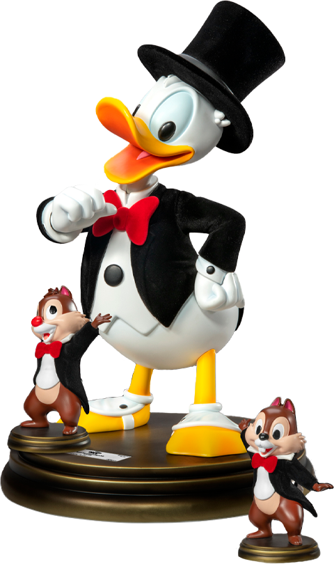 Tuxedo Donald Duck with Chip ’n Dale - LIMITED EDITION: 999 – Beast Kingdom – ActionFigure Brasil