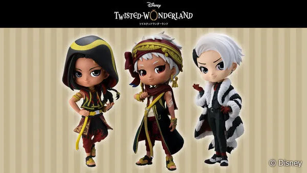 Twisted Wonderland - Kalim Al-Asim - Jamil Viper - Divus Crewel - Disney Twisted Wonderland Q Posket Petit vol.5 - Set of 3 Figures (Bandai Spirits)ㅤ – Bandai Spirits – ActionFigure Brasil
