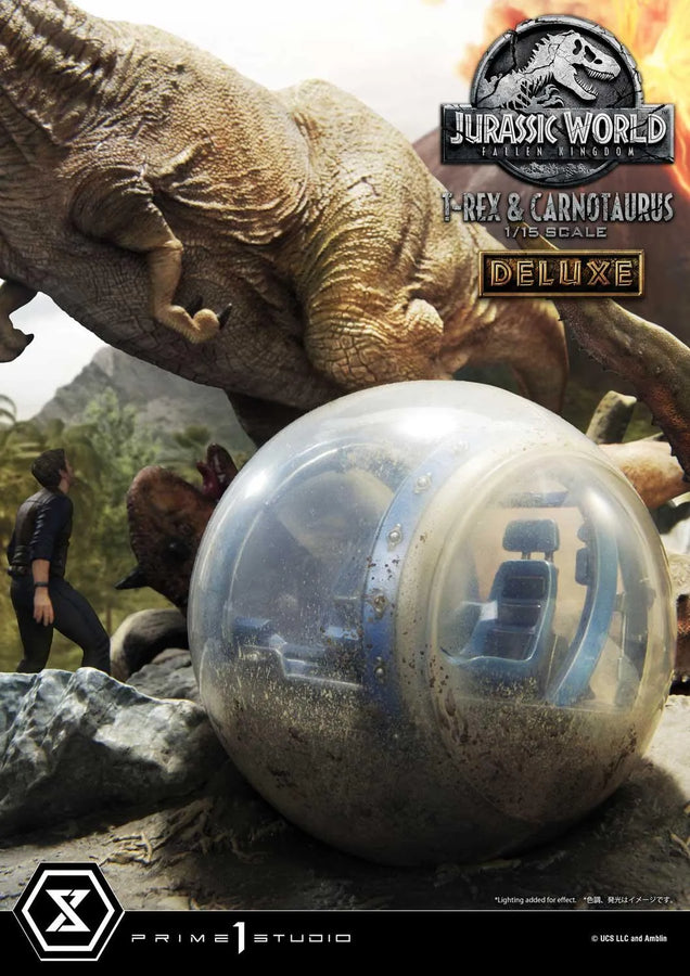 Tyrannosaurus-Rex & Carnotaurus (Deluxe Version) Jurassic World: Fallen Kingdom (Film) – Prime1Studio – ActionFigure Brasil