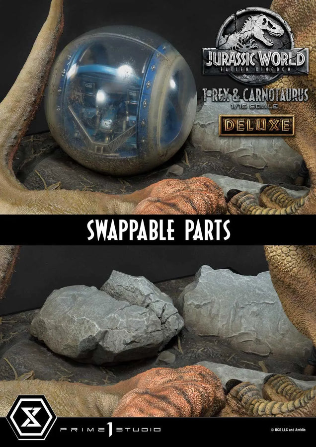 Tyrannosaurus-Rex & Carnotaurus (Deluxe Version) Jurassic World: Fallen Kingdom (Film) – Prime1Studio – ActionFigure Brasil