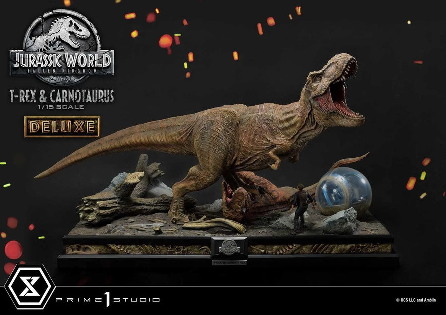 Tyrannosaurus-Rex & Carnotaurus (Deluxe Version) Jurassic World: Fallen Kingdom (Film) – Prime1Studio – ActionFigure Brasil