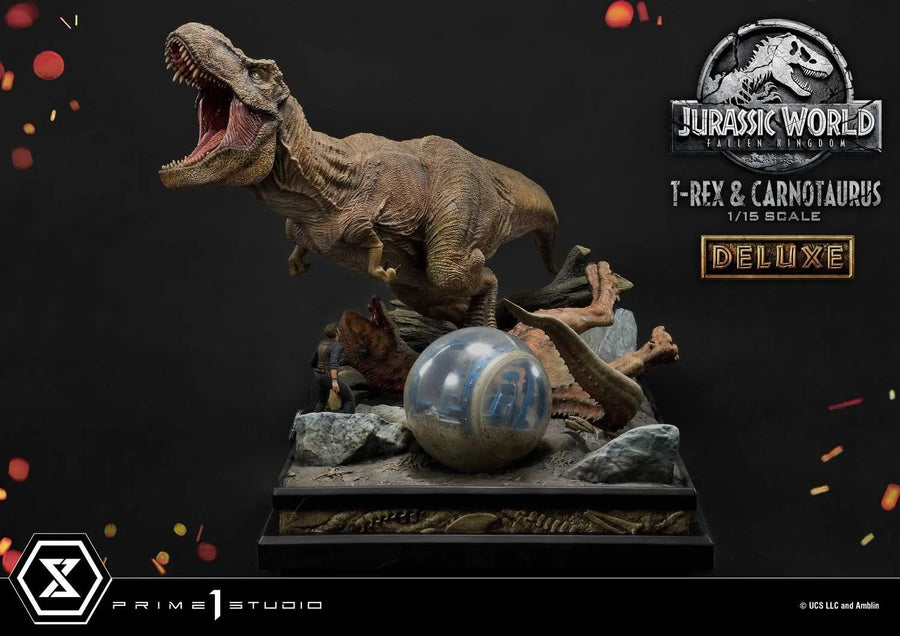 Tyrannosaurus-Rex & Carnotaurus (Deluxe Version) Jurassic World: Fallen Kingdom (Film) – Prime1Studio – ActionFigure Brasil