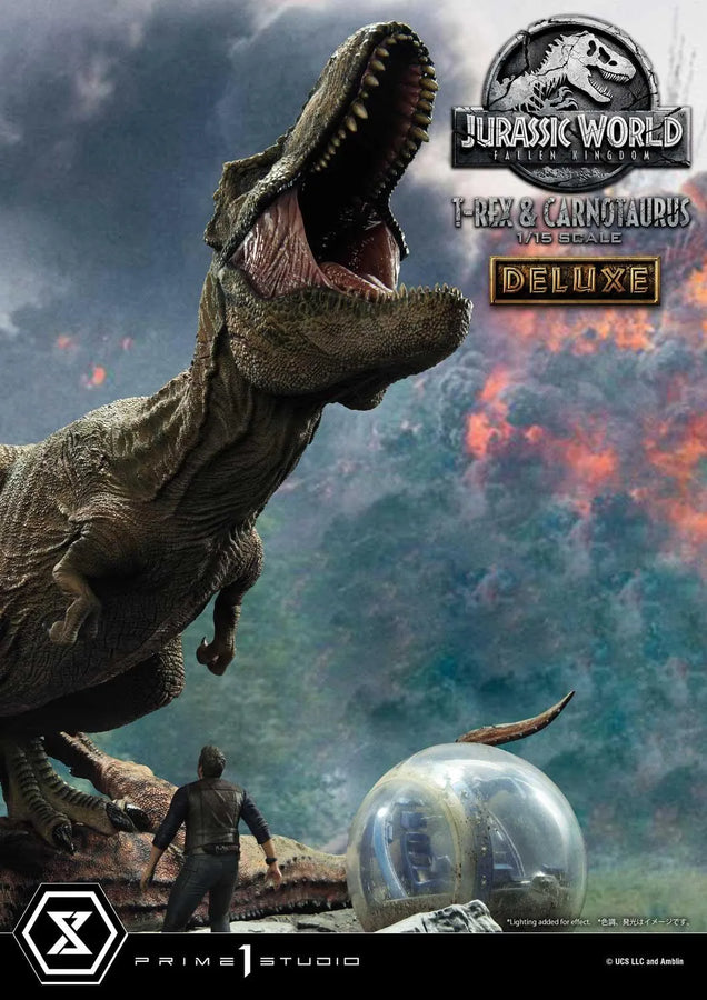 Tyrannosaurus-Rex & Carnotaurus (Deluxe Version) Jurassic World: Fallen Kingdom (Film) – Prime1Studio – ActionFigure Brasil