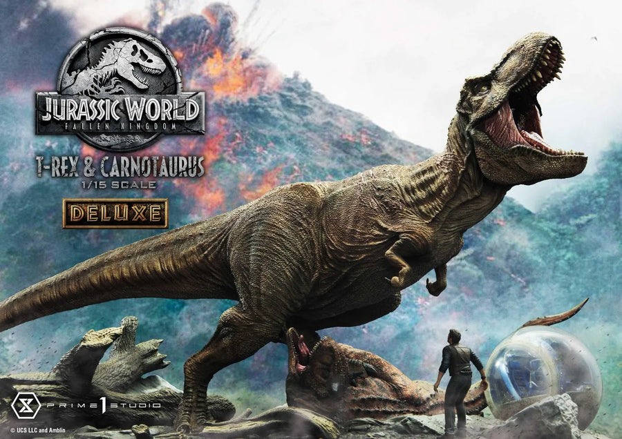 Tyrannosaurus-Rex & Carnotaurus (Deluxe Version) Jurassic World: Fallen Kingdom (Film) – Prime1Studio – ActionFigure Brasil