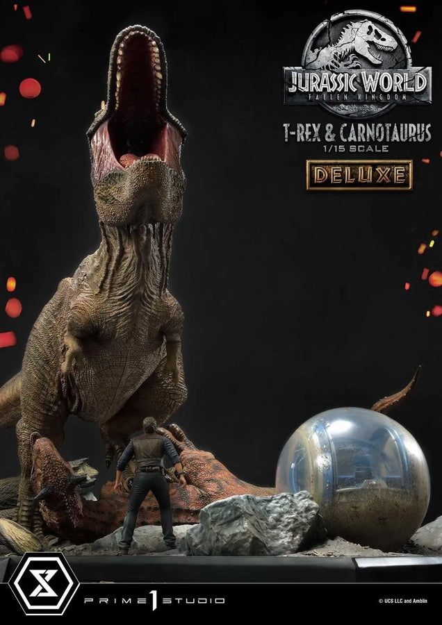Tyrannosaurus-Rex & Carnotaurus (Deluxe Version) Jurassic World: Fallen Kingdom (Film) – Prime1Studio – ActionFigure Brasil