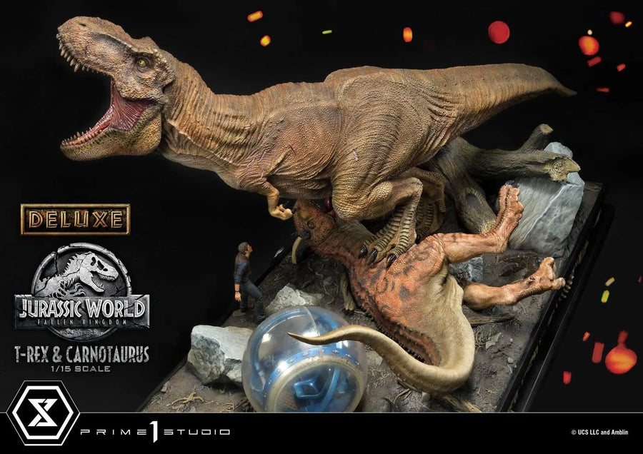 Tyrannosaurus-Rex & Carnotaurus (Deluxe Version) Jurassic World: Fallen Kingdom (Film) – Prime1Studio – ActionFigure Brasil