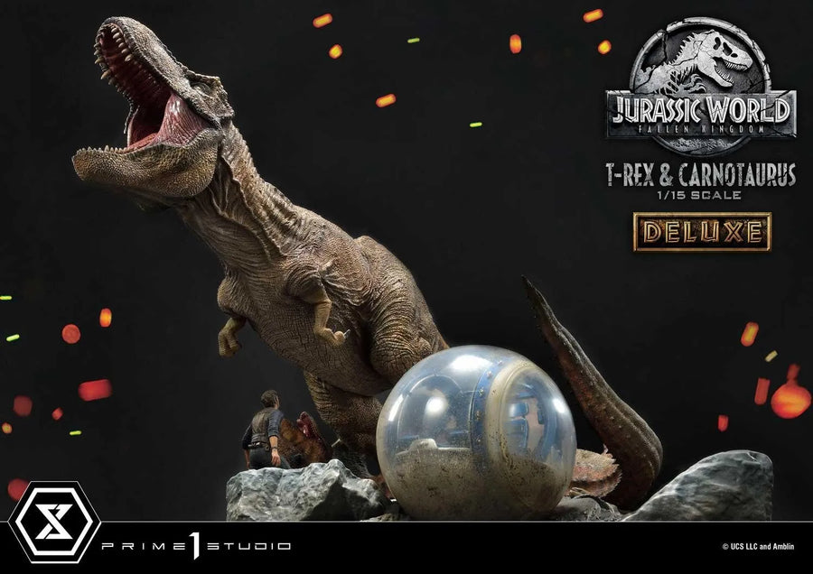 Tyrannosaurus-Rex & Carnotaurus (Deluxe Version) Jurassic World: Fallen Kingdom (Film) – Prime1Studio – ActionFigure Brasil