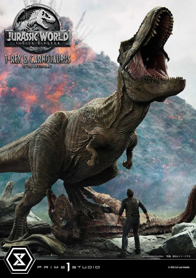 Tyrannosaurus-Rex & Carnotaurus (Deluxe Version) Jurassic World: Fallen Kingdom (Film) – Prime1Studio – ActionFigure Brasil