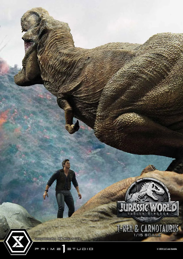 Tyrannosaurus-Rex & Carnotaurus (Deluxe Version) Jurassic World: Fallen Kingdom (Film) – Prime1Studio – ActionFigure Brasil