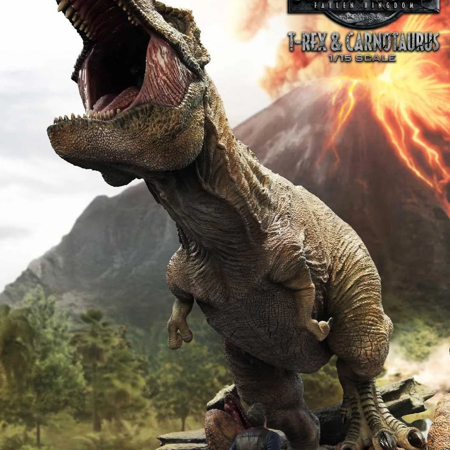 Tyrannosaurus-Rex & Carnotaurus (Regular Version) Jurassic World: Fallen Kingdom (Film) – Prime1Studio – ActionFigure Brasil