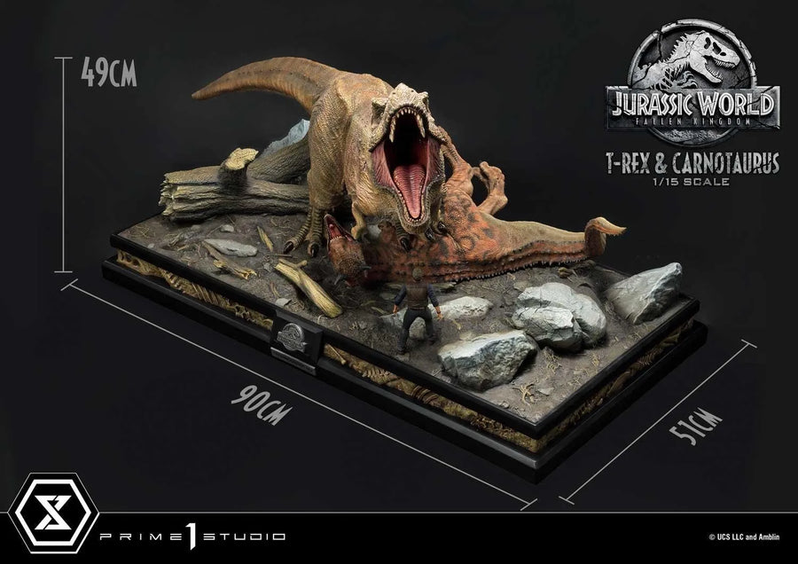 Tyrannosaurus-Rex & Carnotaurus (Regular Version) Jurassic World: Fallen Kingdom (Film) – Prime1Studio – ActionFigure Brasil