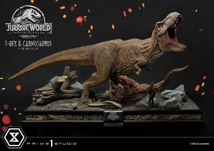 Tyrannosaurus-Rex & Carnotaurus (Regular Version) Jurassic World: Fallen Kingdom (Film) – Prime1Studio – ActionFigure Brasil