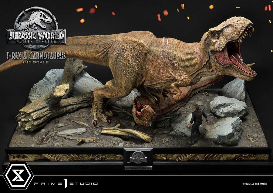 Tyrannosaurus-Rex & Carnotaurus (Regular Version) Jurassic World: Fallen Kingdom (Film) – Prime1Studio – ActionFigure Brasil
