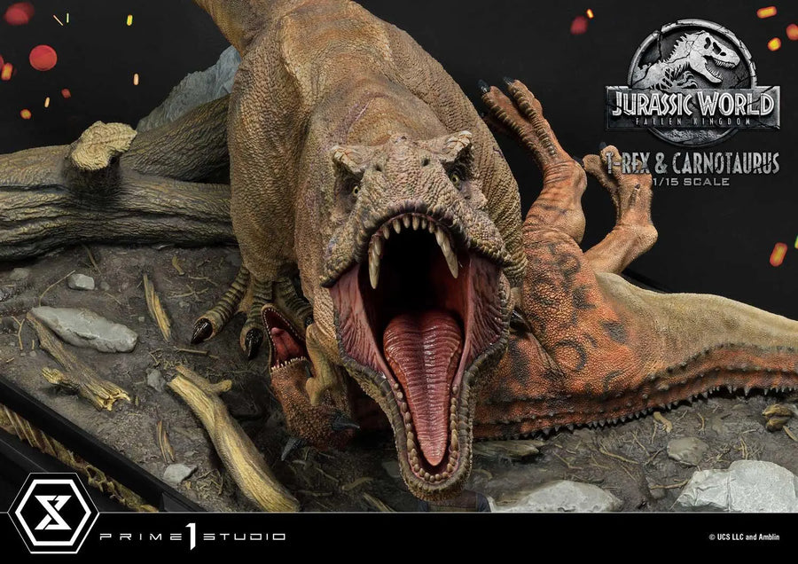 Tyrannosaurus-Rex & Carnotaurus (Regular Version) Jurassic World: Fallen Kingdom (Film) – Prime1Studio – ActionFigure Brasil