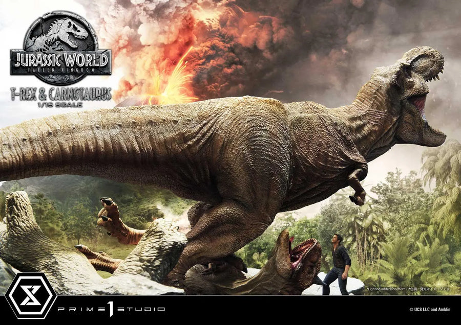 Tyrannosaurus-Rex & Carnotaurus (Regular Version) Jurassic World: Fallen Kingdom (Film) – Prime1Studio – ActionFigure Brasil
