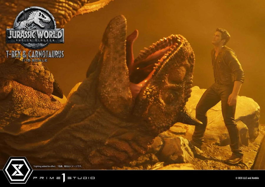 Tyrannosaurus-Rex & Carnotaurus (Regular Version) Jurassic World: Fallen Kingdom (Film) – Prime1Studio – ActionFigure Brasil