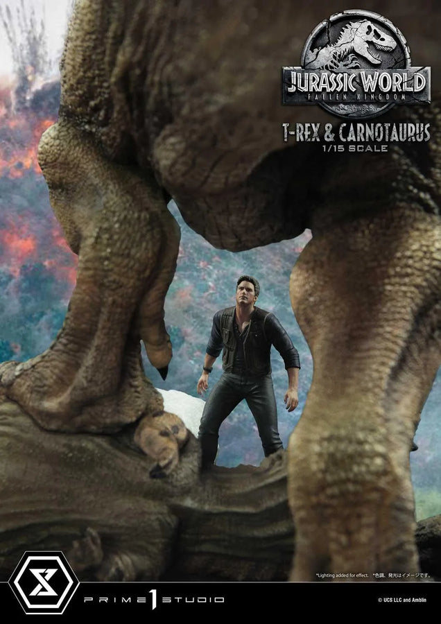 Tyrannosaurus-Rex & Carnotaurus (Regular Version) Jurassic World: Fallen Kingdom (Film) – Prime1Studio – ActionFigure Brasil
