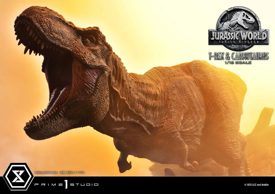 Tyrannosaurus-Rex & Carnotaurus (Regular Version) Jurassic World: Fallen Kingdom (Film) – Prime1Studio – ActionFigure Brasil