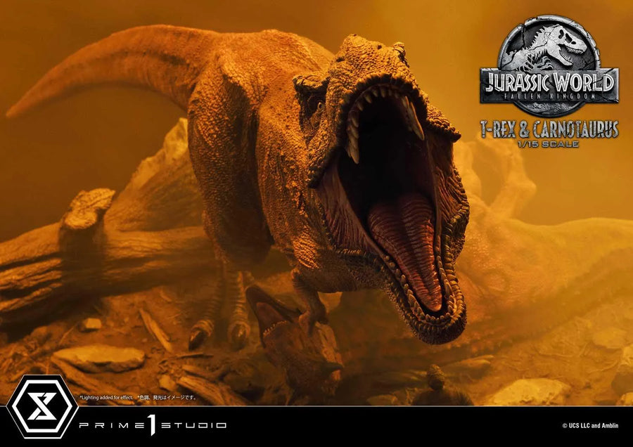 Tyrannosaurus-Rex & Carnotaurus (Regular Version) Jurassic World: Fallen Kingdom (Film) – Prime1Studio – ActionFigure Brasil