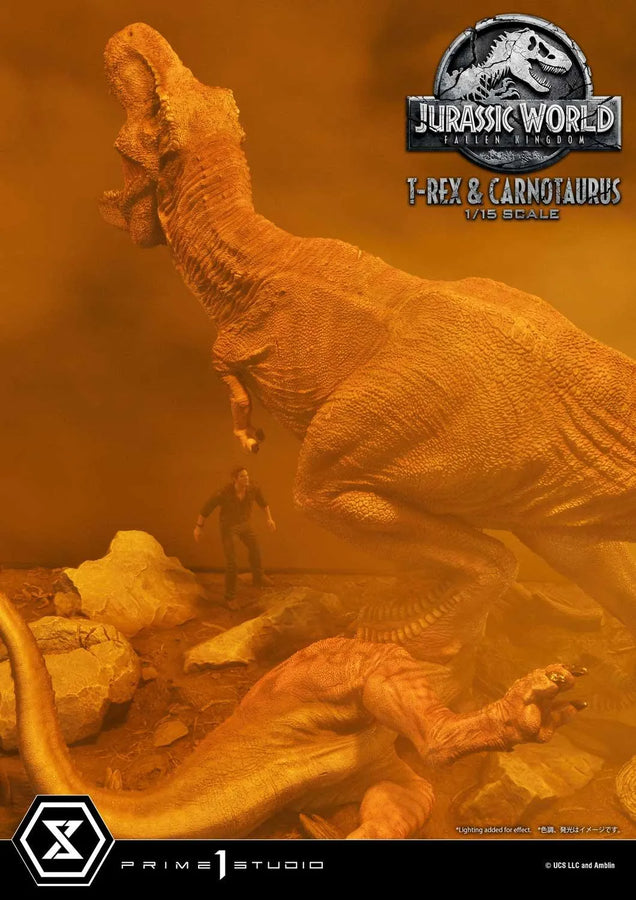 Tyrannosaurus-Rex & Carnotaurus (Regular Version) Jurassic World: Fallen Kingdom (Film) – Prime1Studio – ActionFigure Brasil