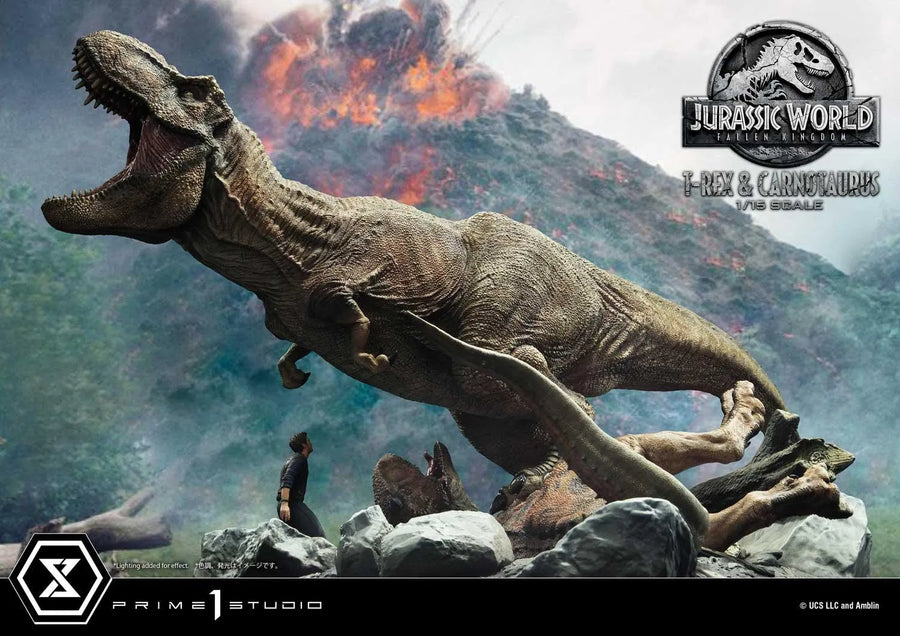 Tyrannosaurus-Rex & Carnotaurus (Regular Version) Jurassic World: Fallen Kingdom (Film) – Prime1Studio – ActionFigure Brasil