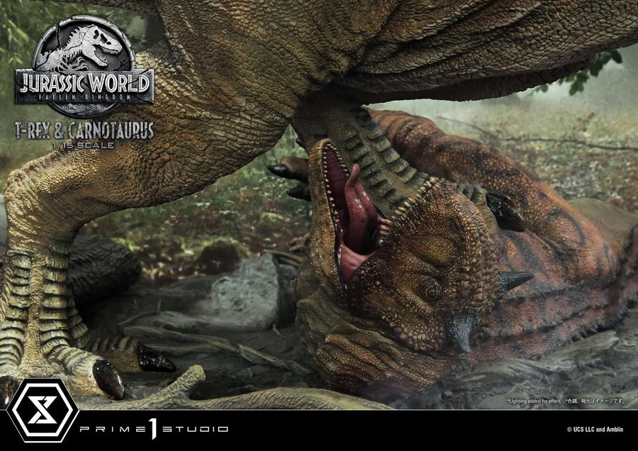 Tyrannosaurus-Rex & Carnotaurus (Regular Version) Jurassic World: Fallen Kingdom (Film) – Prime1Studio – ActionFigure Brasil