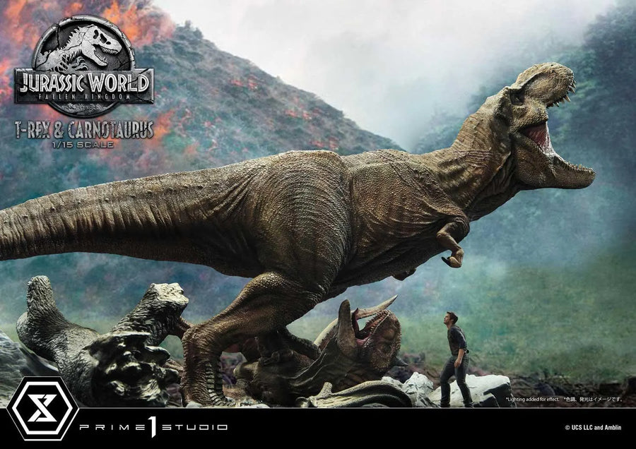 Tyrannosaurus-Rex & Carnotaurus (Regular Version) Jurassic World: Fallen Kingdom (Film) – Prime1Studio – ActionFigure Brasil