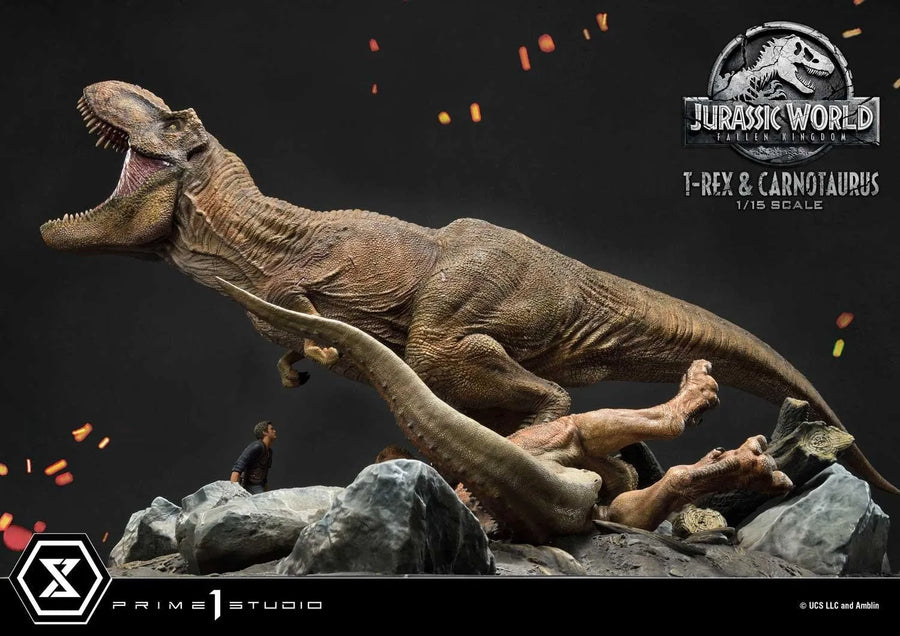 Tyrannosaurus-Rex & Carnotaurus (Regular Version) Jurassic World: Fallen Kingdom (Film) – Prime1Studio – ActionFigure Brasil