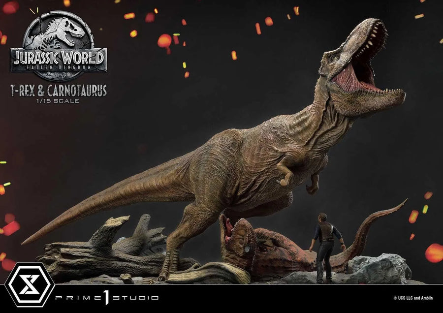 Tyrannosaurus-Rex & Carnotaurus (Regular Version) Jurassic World: Fallen Kingdom (Film) – Prime1Studio – ActionFigure Brasil