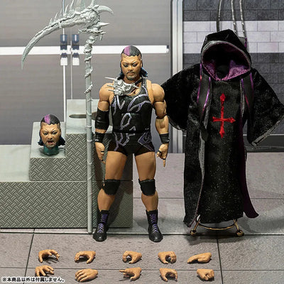 Ultimate 7Inch Action Figure "New Japan Pro-wrestling" Series 2 "King of Darkness" EVILㅤ – Super7 – ActionFigureBrasil — ângulo diferente