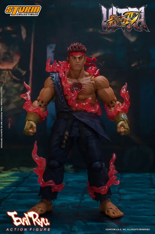Ultra Street Fighter IV Action Figure Evil Ryuㅤ – Storm Collectibles – ActionFigure Brasil