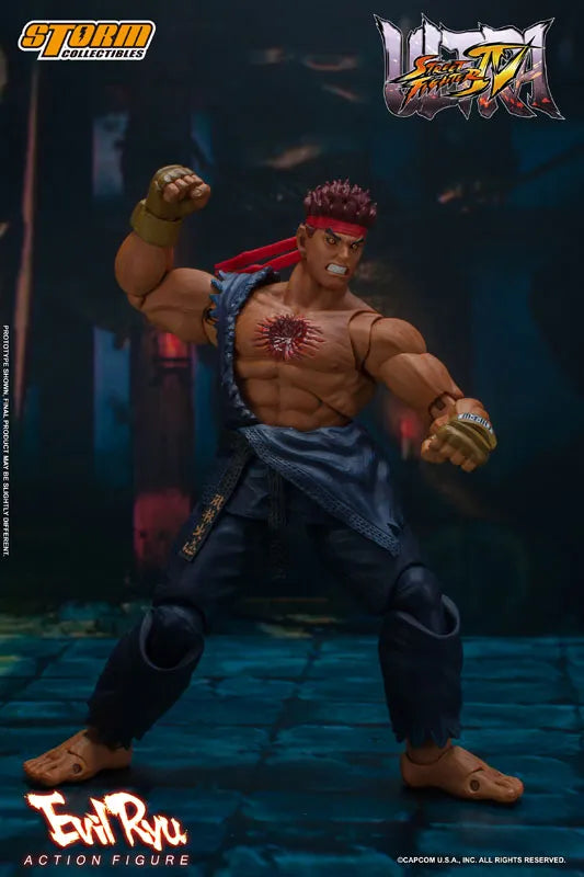 Ultra Street Fighter IV Action Figure Evil Ryuㅤ – Storm Collectibles – ActionFigure Brasil