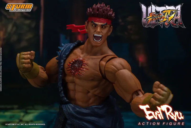 Ultra Street Fighter IV Action Figure Evil Ryuㅤ – Storm Collectibles – ActionFigure Brasil