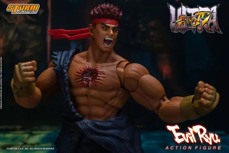 Ultra Street Fighter IV Action Figure Evil Ryuㅤ – Storm Collectibles – ActionFigure Brasil
