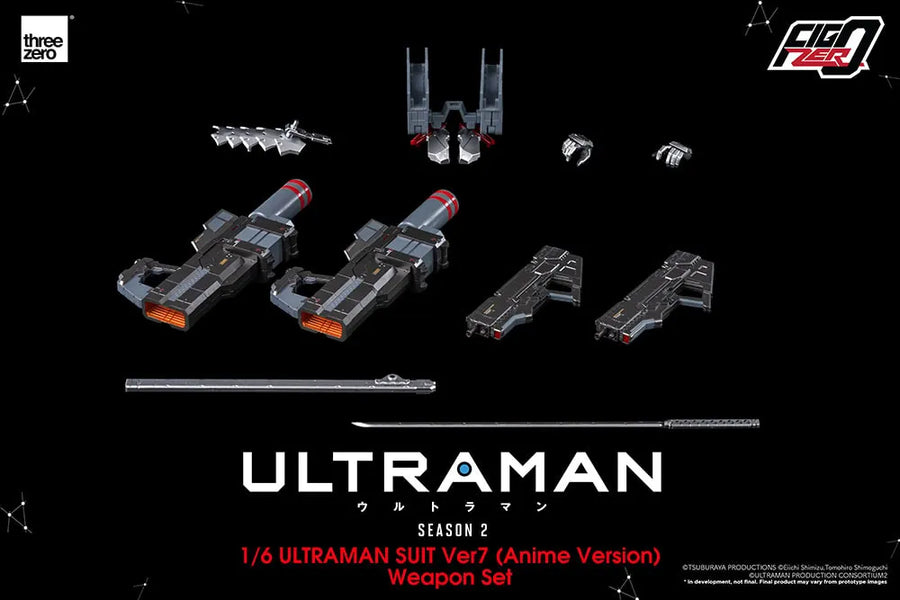 Ultraman Suit Ver7 (Anime Version) Weapon Set – Threezero – ActionFigure Brasil