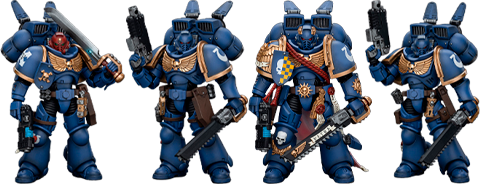 Ultramarines Jump Pack Intercessors with Captain – Joytoy – ActionFigure Brasil