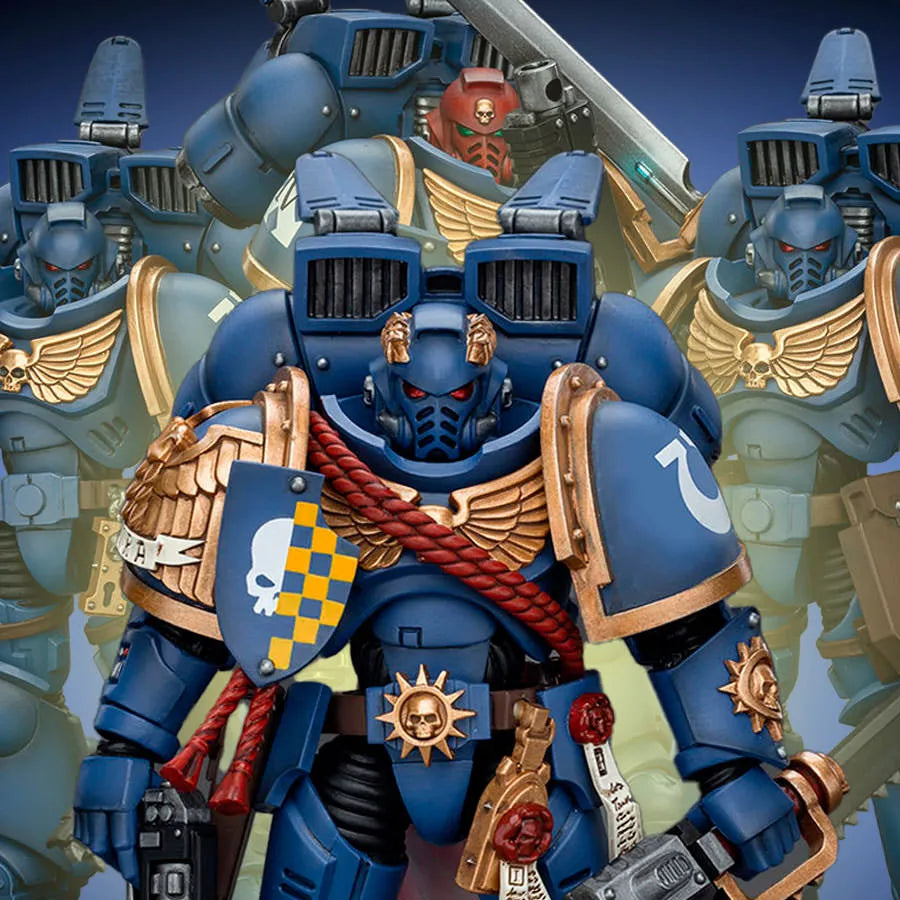 Ultramarines Jump Pack Intercessors with Captain – Joytoy – ActionFigure Brasil