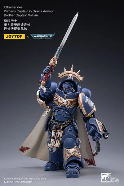 Ultramarines Primaris Captain (Gravis Armour) Brother Captain Voltian – Joytoy – ActionFigure Brasil