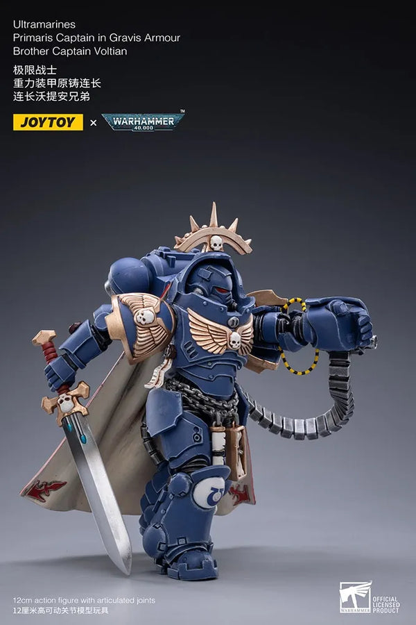 Ultramarines Primaris Captain (Gravis Armour) Brother Captain Voltian – Joytoy – ActionFigure Brasil