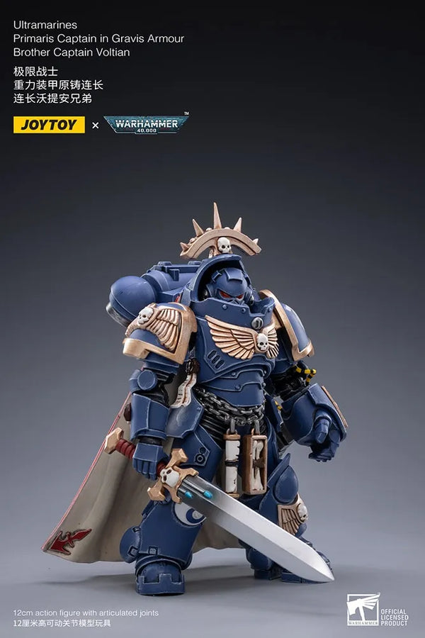 Ultramarines Primaris Captain (Gravis Armour) Brother Captain Voltian – Joytoy – ActionFigure Brasil