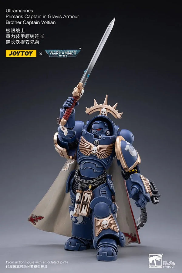 Ultramarines Primaris Captain (Gravis Armour) Brother Captain Voltian – Joytoy – ActionFigure Brasil