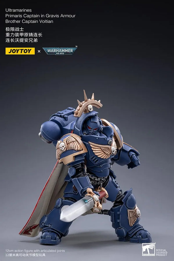 Ultramarines Primaris Captain (Gravis Armour) Brother Captain Voltian – Joytoy – ActionFigure Brasil