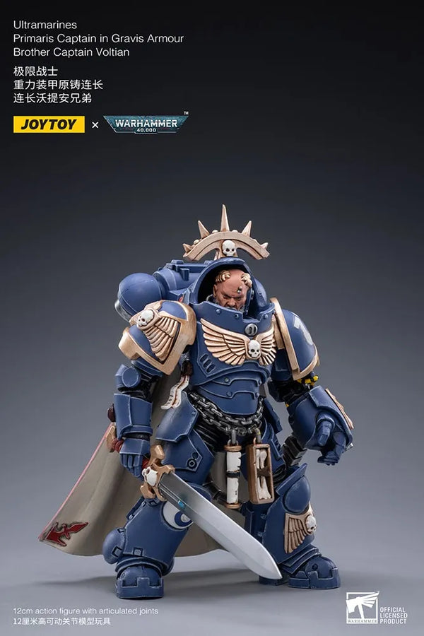 Ultramarines Primaris Captain (Gravis Armour) Brother Captain Voltian – Joytoy – ActionFigure Brasil