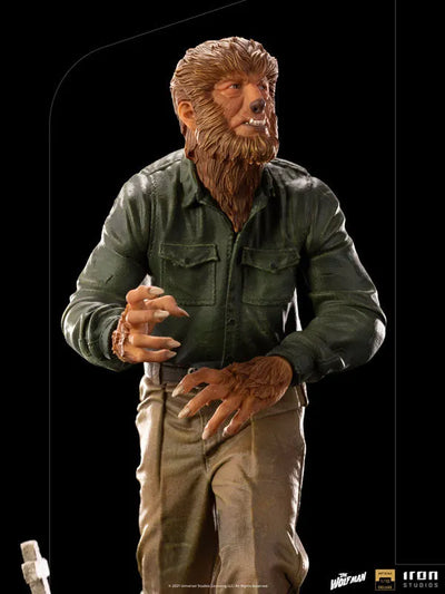 "Universal Monsters" Iron Studios Statue "Deluxe Art Scale" 1/10 Scale Wolf Manㅤ – Iron Studios – ActionFigure Brasil — ângulo diferente