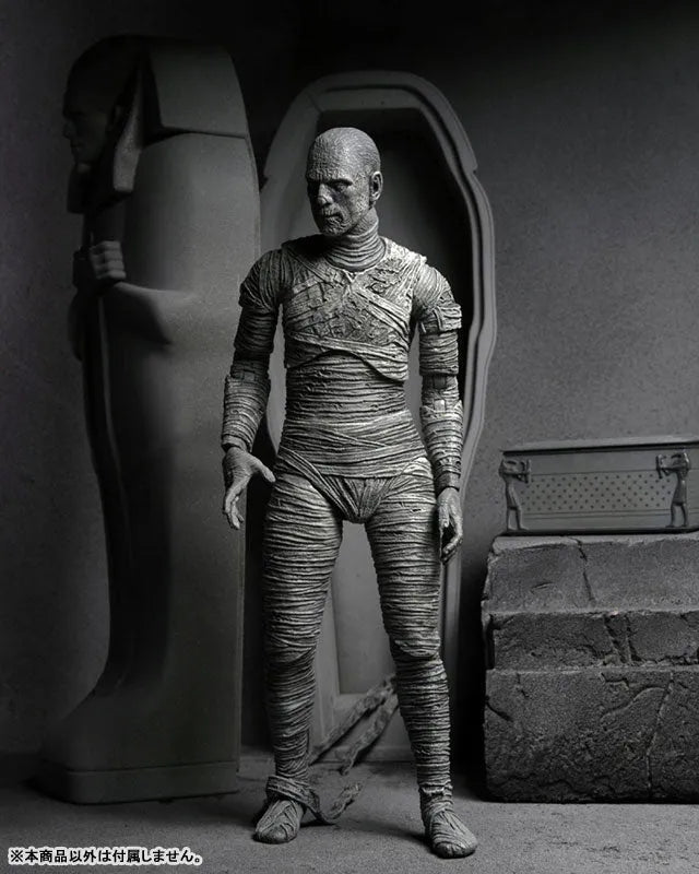 Universal Monsters / The Mummy: Imhotep 7 Inch Action Figure Black & White verㅤ – Neca – ActionFigure Brasil