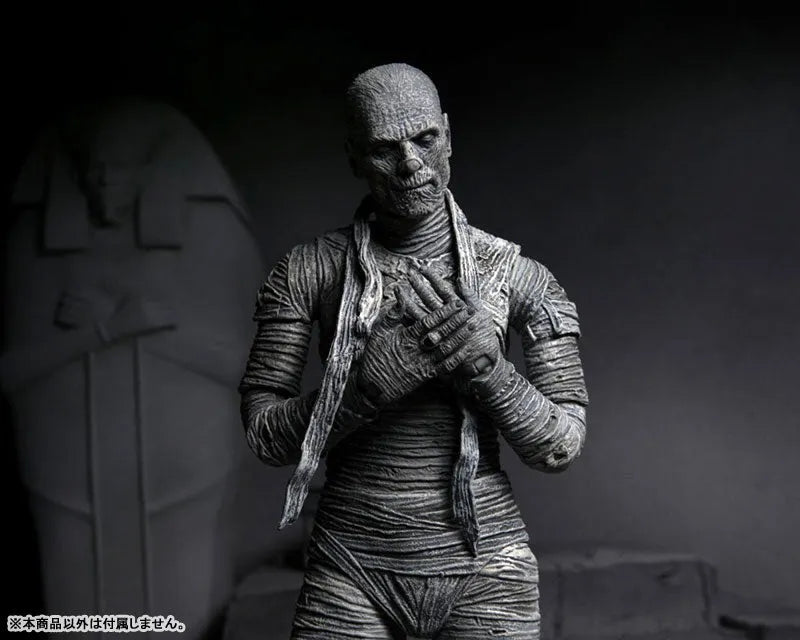 Universal Monsters / The Mummy: Imhotep 7 Inch Action Figure Black & White verㅤ – Neca – ActionFigure Brasil