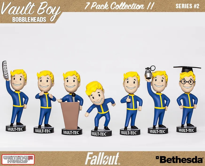 Vault Boy 111 Bobbleheads 7 Pack – Gaming Heads – ActionFigure Brasil