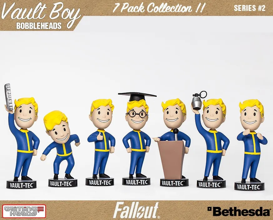 Vault Boy 111 Bobbleheads 7 Pack – Gaming Heads – ActionFigure Brasil